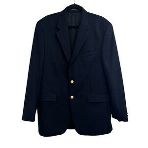Lauren Ralph Lauren Mens sport coat blazer navy blue gold buttons sailor 42L